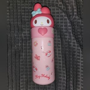 (BRAND NEW!) My Melody hot & cold pink mug with fully decorated exterior & heart